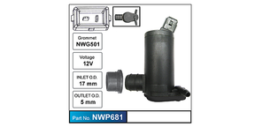 Washer Pump NWP681 - Nice Products | Universal Auto Spares