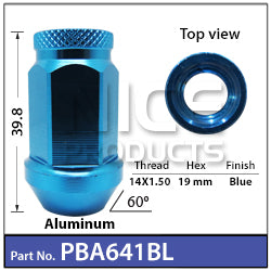 Race Open Nuts Blue PBA641BL - Nice Products | Universal Auto Spares