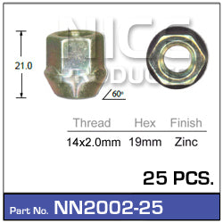 Wheel Nuts pk25 NN2002-25 - Nice Products | Universal Auto Spares
