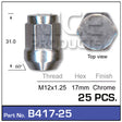 Chrome Nuts Pk25 B417-25 - Nice Products | Universal Auto Spares