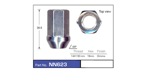 Chrome Nut NN623 - Nice Products | Universal Auto Spares
