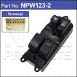 Power Window Switch NPW123-2 - Nice Products | Universal Auto Spares