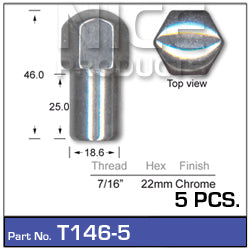 Chrome Nuts T146-5 - Nice Products | Universal Auto Spares
