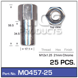 Wheel Nuts pk25 MO457-25 - Nice Products | Universal Auto Spares
