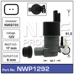 Washer Pump NWP1292 - Nice Products | Universal Auto Spares