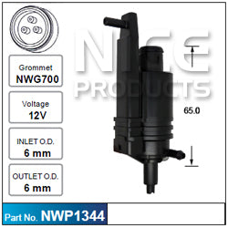 Washer Pump NWP1344 - Nice Products | Universal Auto Spares