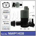 Washer Pump NWP1408 - Nice Products | Universal Auto Spares