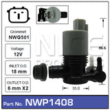 Washer Pump NWP1408 - Nice Products | Universal Auto Spares