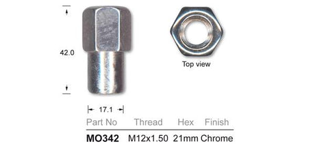 Mag Nuts Pkt 4 MO342-4 - Nice Products | Universal Auto Spares