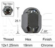 Wheel Nuts pk4 NN463C-4 - Nice Products | Universal Auto Spares
