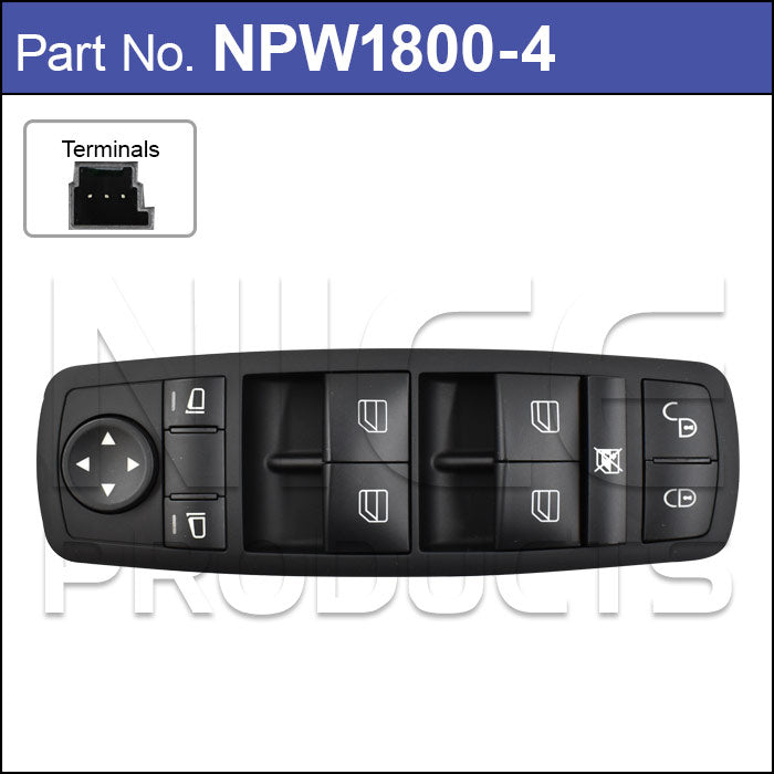 Power Window Switch NPW1800-4 - Nice Products | Universal Auto Spares