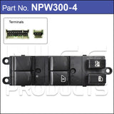 Power Window Switch NPW300-4 - Nice Products | Universal Auto Spares