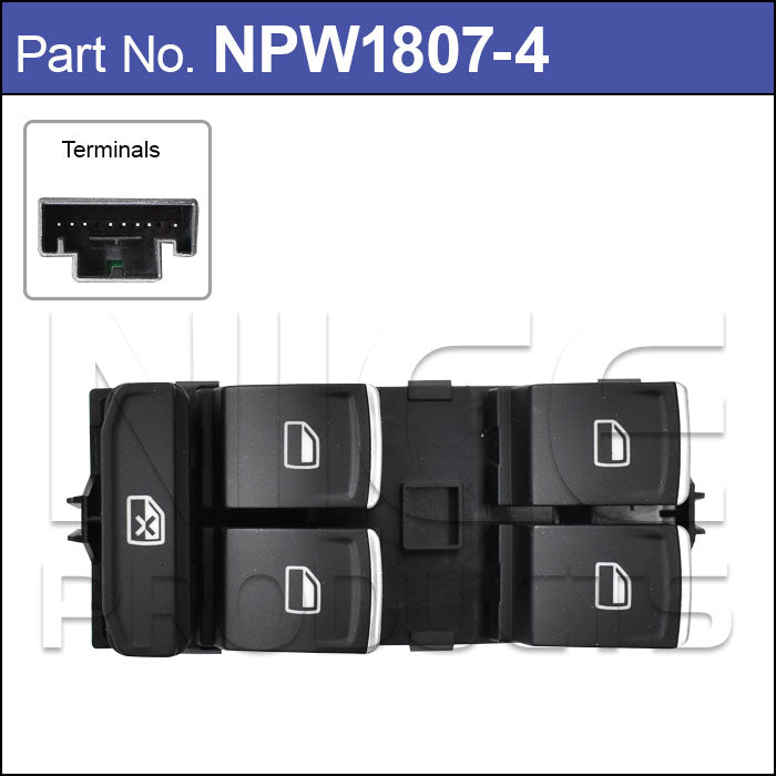 Power Window Switch NPW1807-4 - Nice Products | Universal Auto Spares