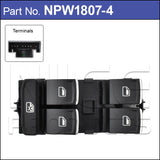 Power Window Switch NPW1807-4 - Nice Products | Universal Auto Spares