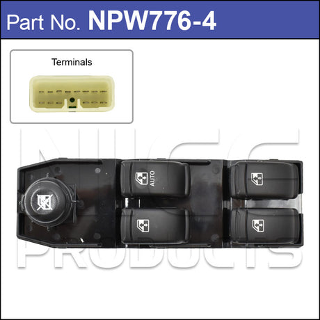 Power Window Switch NPW776-4 - Nice Products | Universal Auto Spares