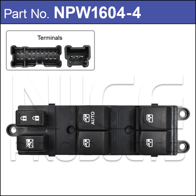 Power Window Switch NPW1604-4 - Nice Products | Universal Auto Spares