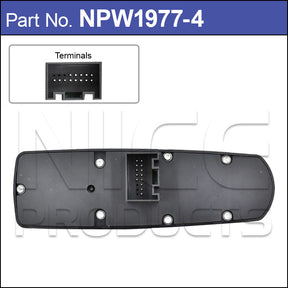Power Window Switch NPW1977-4 - Nice Products | Universal Auto Spares