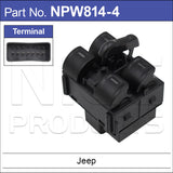 Power Window Switch NPW814-4 - Nice Products | Universal Auto Spares