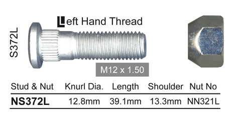 Stud & Nut NS372L - Nice Products | Universal Auto Spares