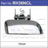 Rear Door Handle Chrome RH36NCL - Nice Products | Universal Auto Spares
