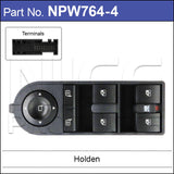Power Window Switch NPW764-4 - Nice Products | Universal Auto Spares