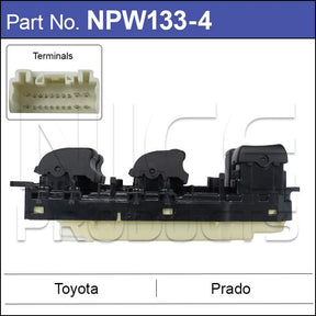 Main Power window switch NPW133-4 - Nice Products | Universal Auto Spares