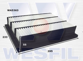 Air Filter A1865 Fits Ssangyong WA5363 - Wesfil
