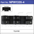 Power Window Switch 4 Button NPW1335-4 - Nice Products | Universal Auto Spares