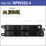 Power Window switch NPW352-4 - Nice Products | Universal Auto Spares