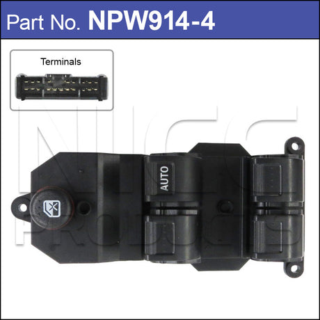 Power Window Switch NPW914-4 - Nice Products | Universal Auto Spares