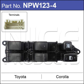 Power Window Switch NPW123-4 - Nice Products | Universal Auto Spares