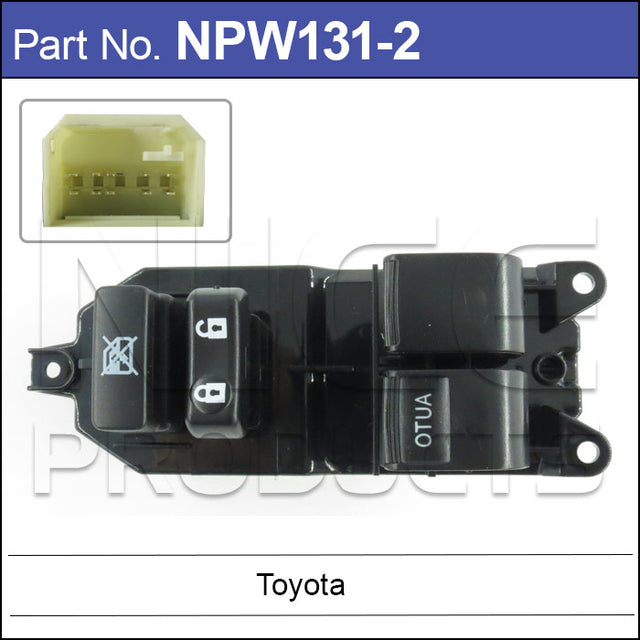 Power Window Switch NPW131-2 - Nice Products | Universal Auto Spares