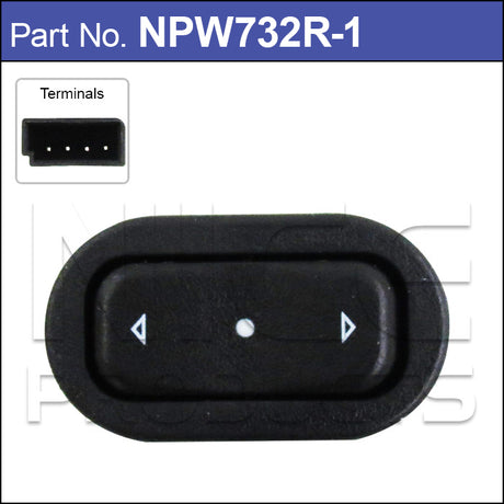Power Window Switch NPW732R-1 - Nice Products | Universal Auto Spares