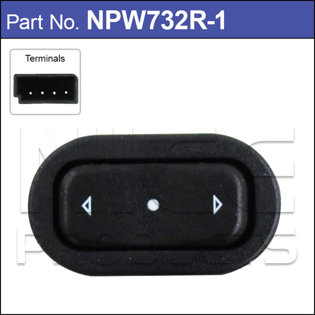 Power Window Switch NPW732R-1 - Nice Products | Universal Auto Spares