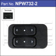 Power Window Switch NPW732-2 - Nice Products | Universal Auto Spares