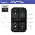 Power Window Switch NPW732-4 - Nice Products | Universal Auto Spares
