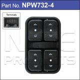 Power Window Switch NPW732-4 - Nice Products | Universal Auto Spares