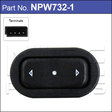 Power Window Switch NPW732-1 - Nice Products | Universal Auto Spares