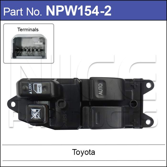 Power Window Switch NPW154-2 - Nice Products | Universal Auto Spares