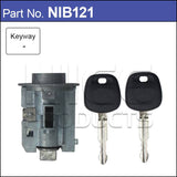 Ignition Barrel 2 Keys With Transponder Chip #68 NIB121 - Nice Products | Universal Auto Spares