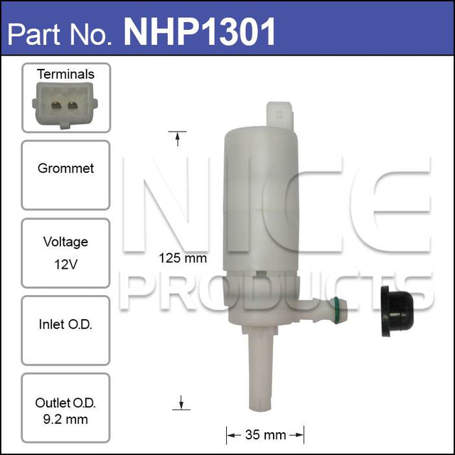 Hyundai HeadLight Pump NHP1301 - Nice Products | Universal Auto Spares
