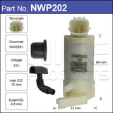 Washer Pump NWP202 - Nice Products | Universal Auto Spares