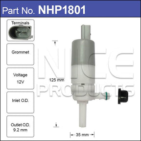 HeadLight Washer Pump NHP1801 - Nice Products | Universal Auto Spares