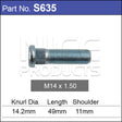 Wheel Stud S635 - Nice Products | Universal Auto Spares