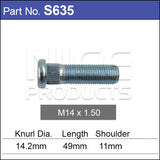 Wheel Stud S635 - Nice Products | Universal Auto Spares