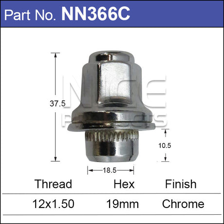 Jaguar Wheel Nut NN366C - Nice Products | Universal Auto Spares