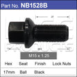 Wheel Bolt Black NB1528B - Nice Products | Universal Auto Spares