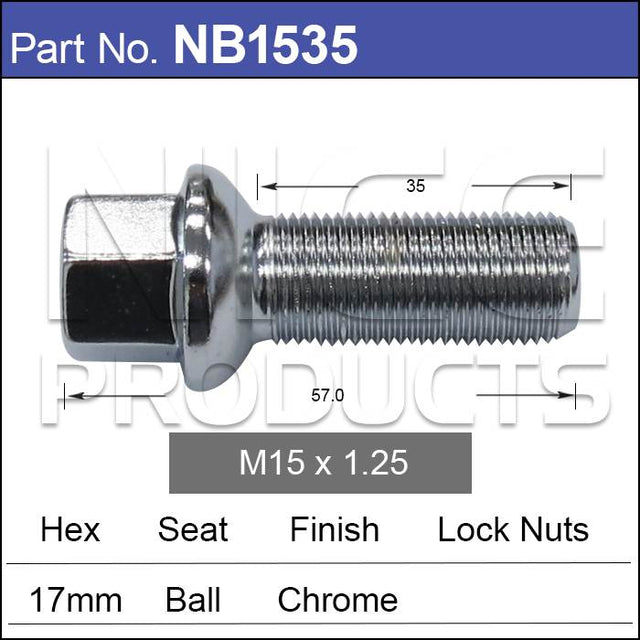 Wheel Bolt NB1535 - Nice Products | Universal Auto Spares