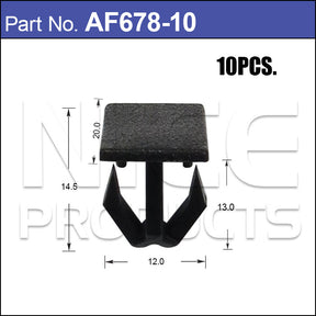 Fasteners Pkt 10 AF678-10 - Nice Products | Universal Auto Spares