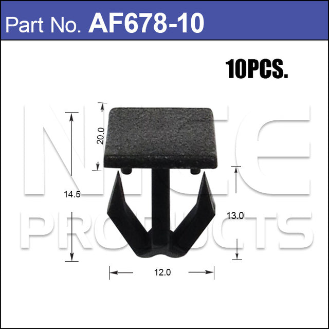 Fasteners Pkt 10 AF678-10 - Nice Products | Universal Auto Spares